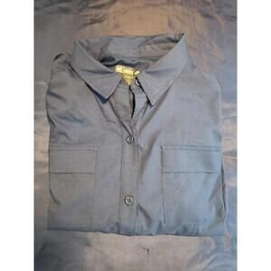 Reel Legends Shirt Women's Medium Blue Long Sleeve Saltwater Vented Outdoor